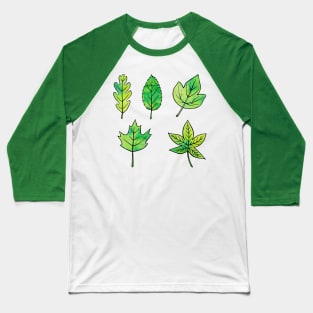 Green Leaves Baseball T-Shirt